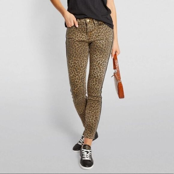Frame Le Skinny De Jeanne Leopard Skinny Jeans Size 28 - Picture 1 of 11